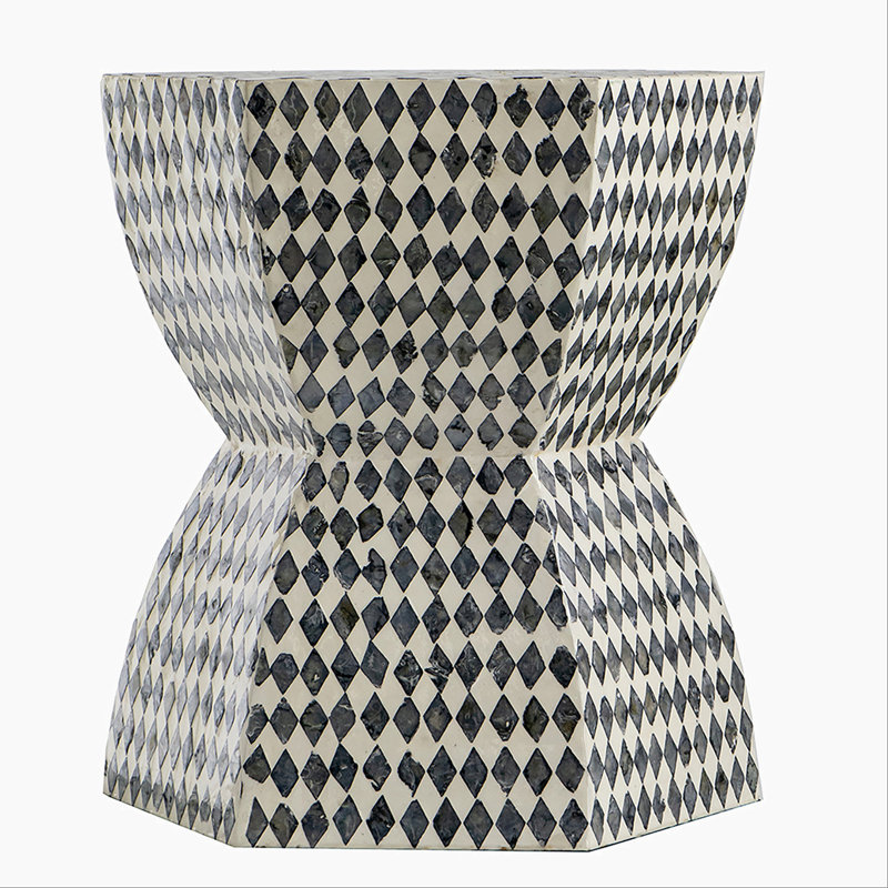 Hexagonal End Table, Accent Side Table