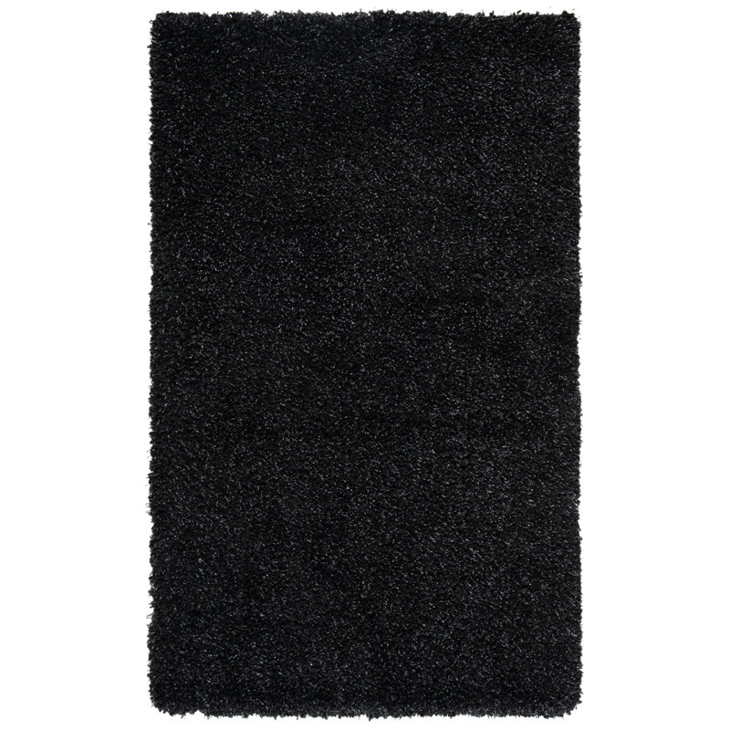 Schaeffer Solid Colour Hand Hooked Area Rug, Rectangle 61 x 91 cm