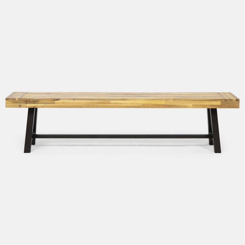 Banc de repos en bois de 74 po de longueur