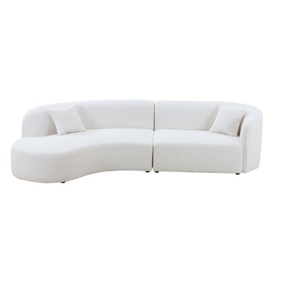 Ensemble de 2 pièces de canapé de style moderne avec canapé rembourré et méridienne, canapé modulaire faisant face à la droite, canapé Boucle