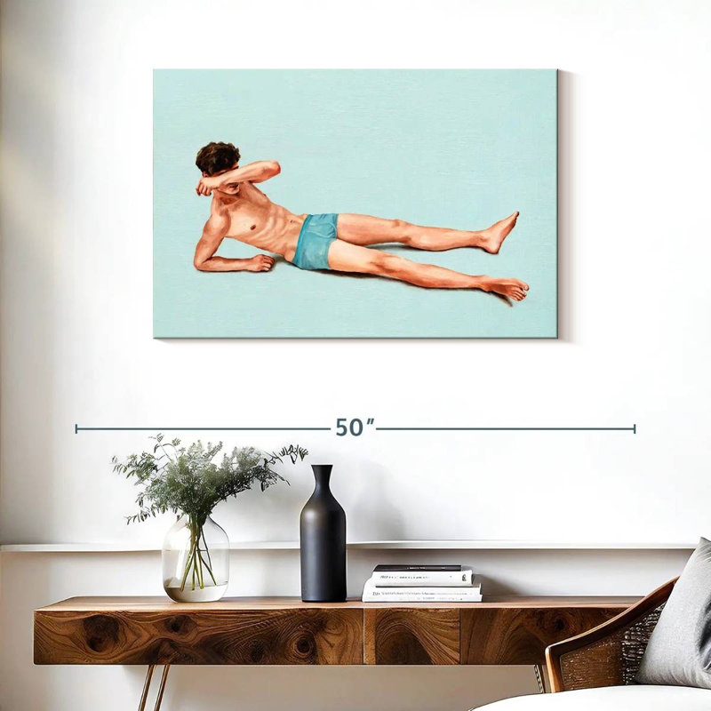 Leisha Blue Beach Boy, H 24 po x l 36 po
