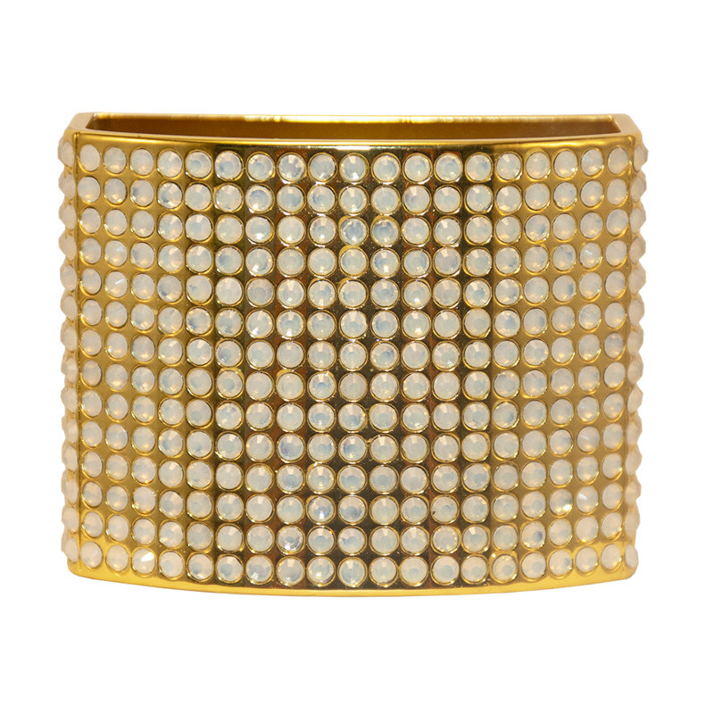Crystal Studded Napkin Rings Gift Box, Gold