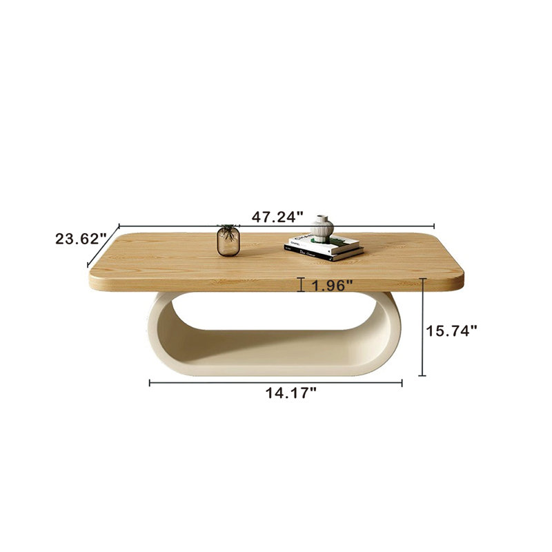 Table basse Gesling, H 15,74 po x L 47,24 po x l 23,62 po