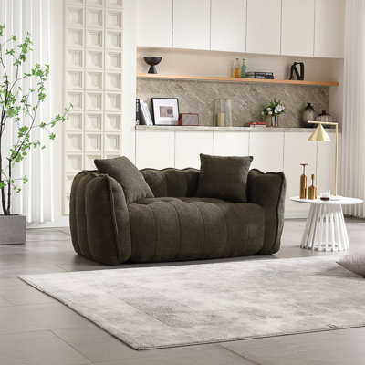 Fauteuil à billes souple avec noyau en mousse haute résilience pour deux personnes. Le canapé inclinable carré confortable est idéal pour les membres de la famille et les amis qui se livrent à des jeux