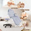 Tête de lit multifonctionnel réglable de 73 pouces avec fauteuil de massage et tabouret pour beauté-11895484-11895485