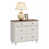 Blanc rustique / brun