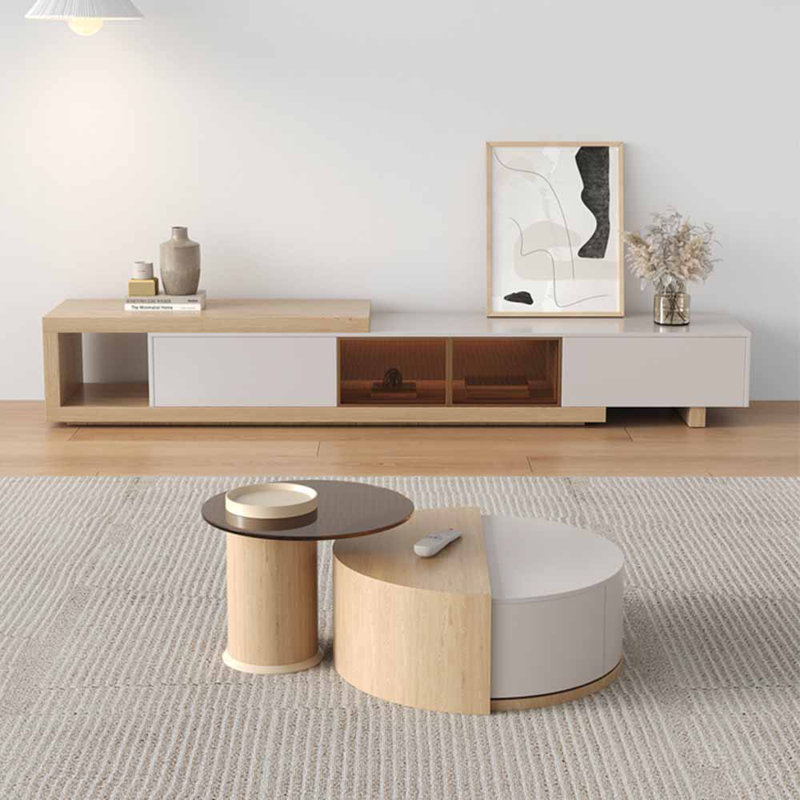 Multi-functional TV cabinet tea table combination