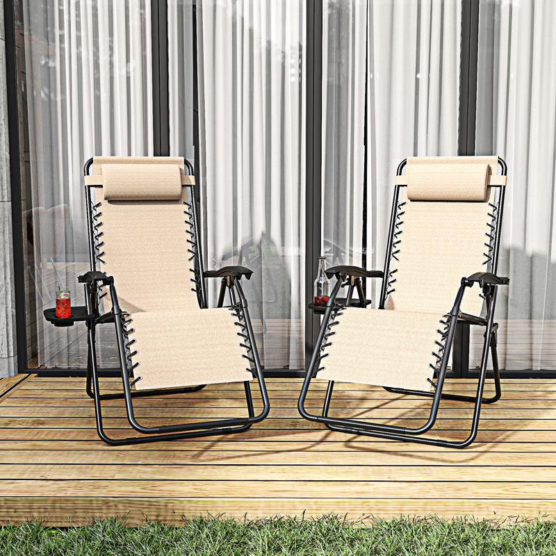 Zero Gravity Folding Lounge Chair, Khaki