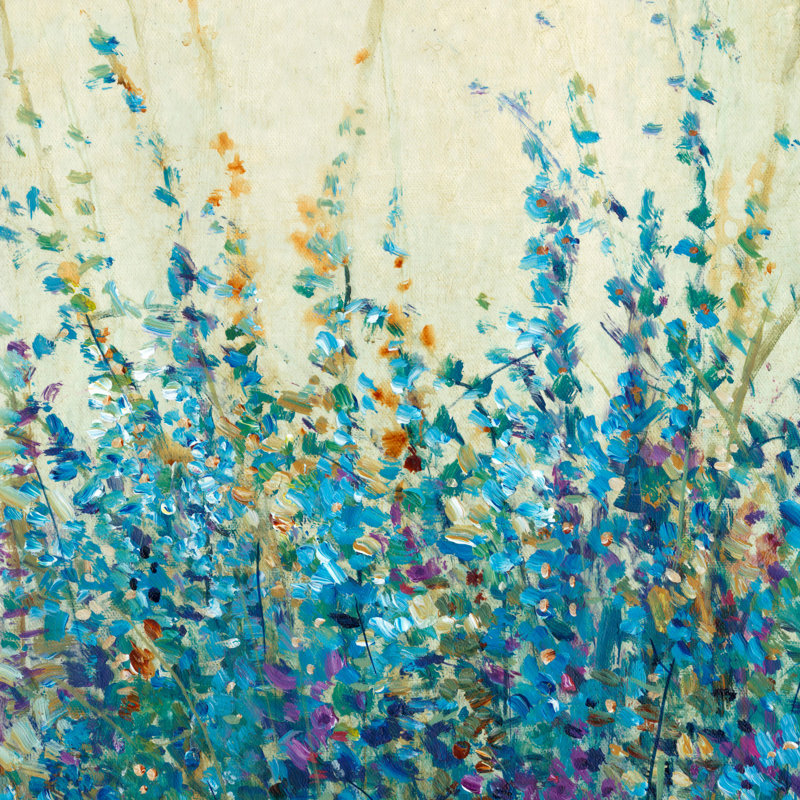 « tiny blue bud », reproduction d’art sur toile tendue, H 40 po x l 40 po x P 1,5 po