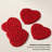 MODWOOL Red Heart Shaped Drink Coasters (Set of 4)
