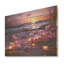 «Sunset Floral Beach Flourish I» - Reproduction de plage sur bois-429612024