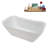 59" Streamline Soaking Freestanding Tub and Tray With Internal Drain-112235458