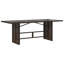  Ensemble repas 9 pièces pour patio avec coussins en rotin de polyester brun-2096483925