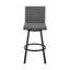 Tabouret de bar pivotant avec coutures horizontales, argent et gris-1088469446-1088485457-1088485462