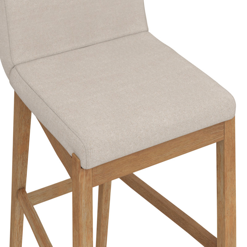 Upholstered Wooden Stool