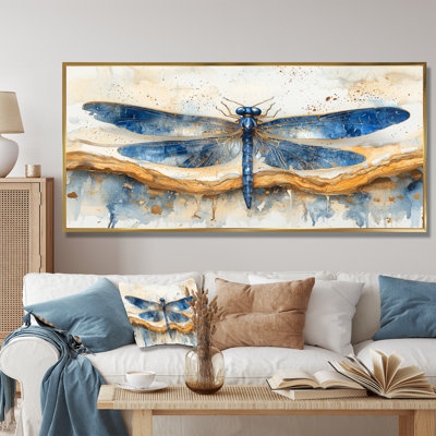 «Modern Aqua», libellule Serenade II - libellule, art mural