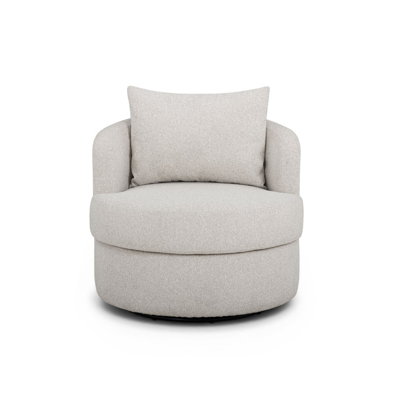 Fauteuil pivotant Silvi,  Blanc cassé