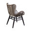 Chaise de patio d'extérieur en bois d'eucalyptus foncé et corde truffe Koryn