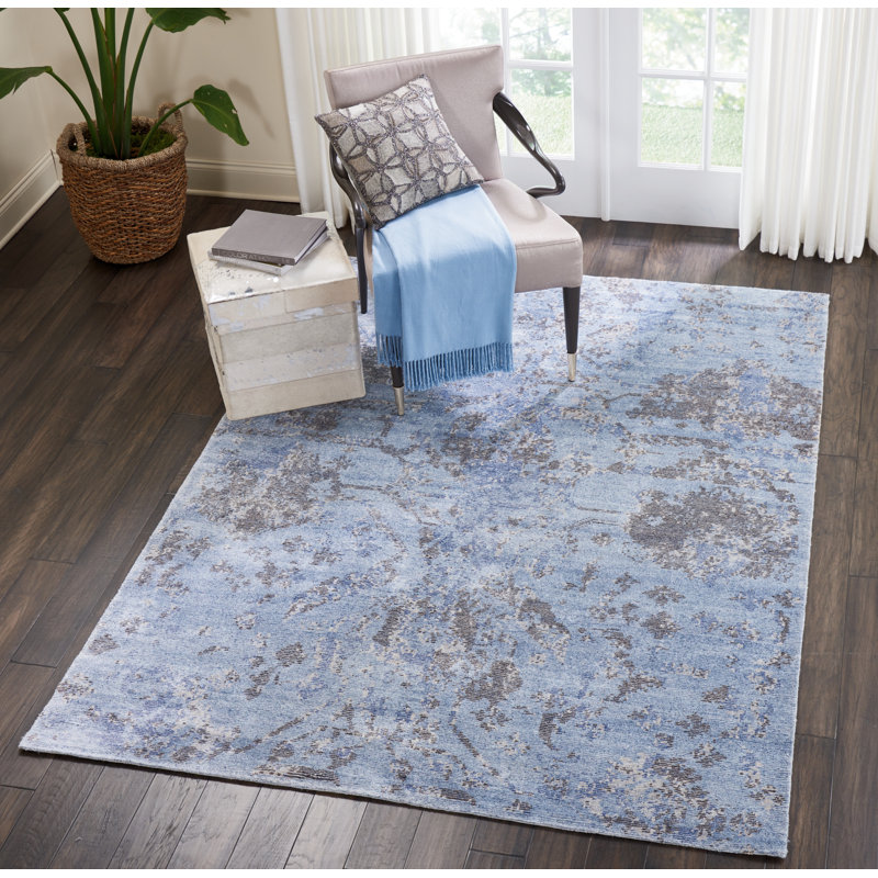 Sacco Rayon Abstract Indoor Rug, Rectangle 5'6" x 7'6"