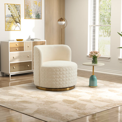 Upholstered Swivel Barrel Chair