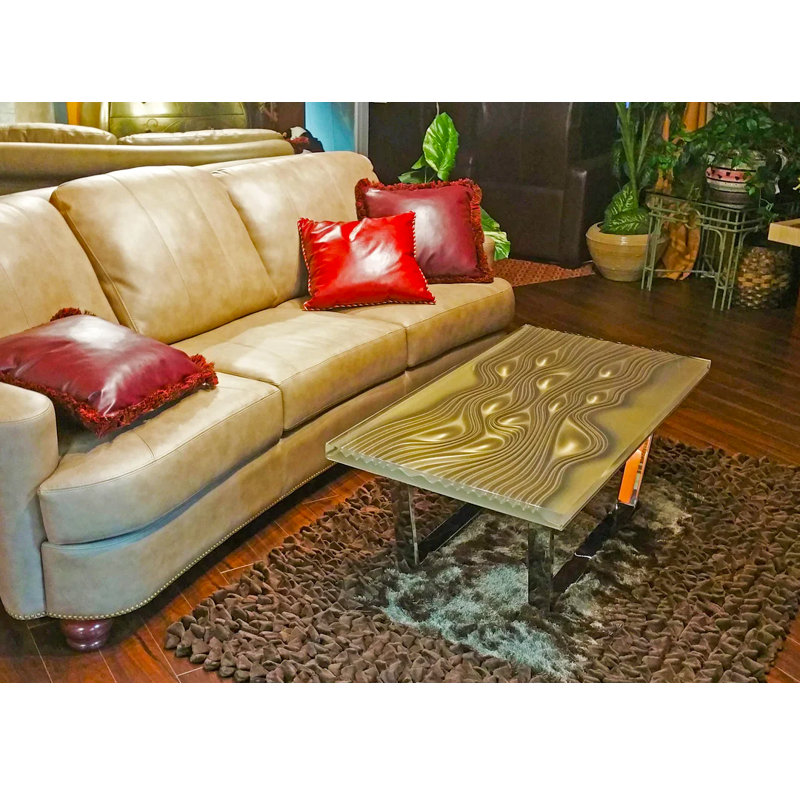 Table basse à bulles, H 18 po x L 47,2 po x l 23,6 po, Or