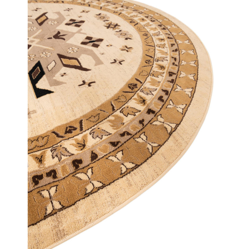 Eesi Oriental Indoor Rug, Round 8'