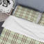 Tartan à carreaux brun et vert - Ensemble de housse de couette abstrait - Microfibre de polyester