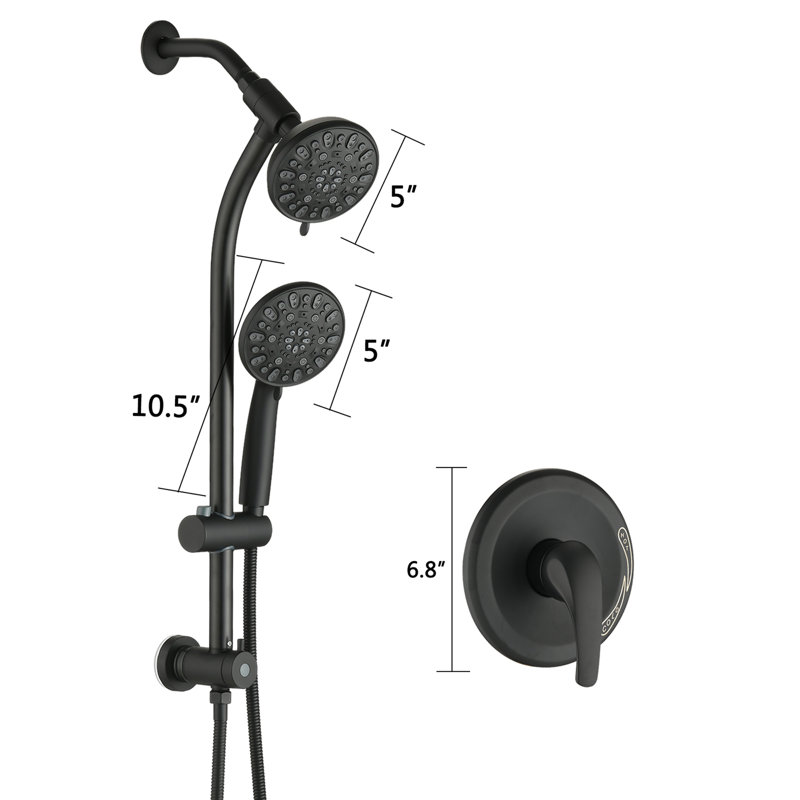 Drill-Free Dual Shower Head Spa System
