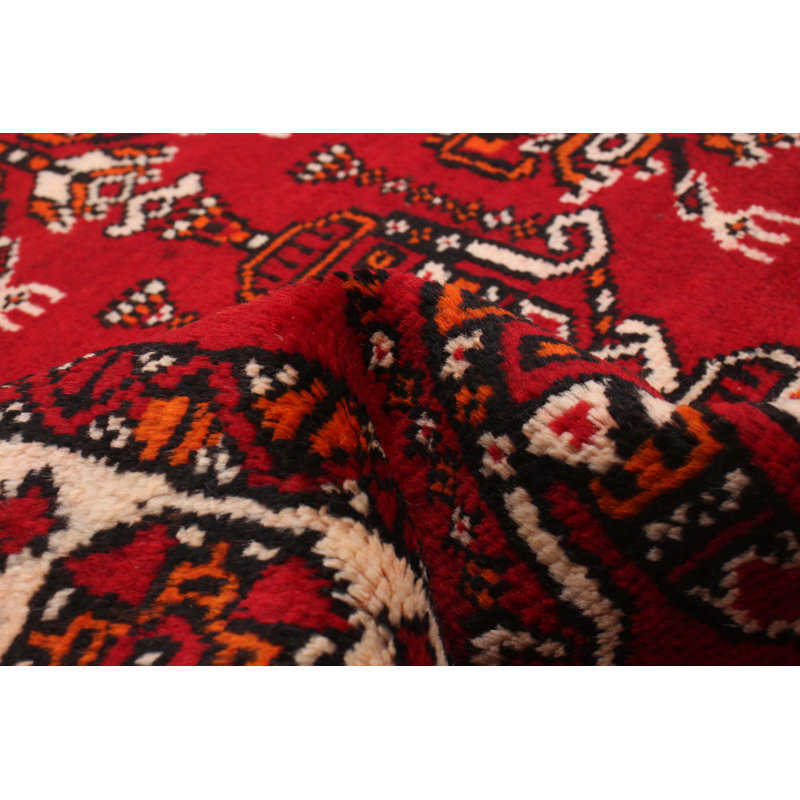 Tapis unique en laine noué à la main de style années 1990 3 pi 2 po x 5 pi 7 po Theron