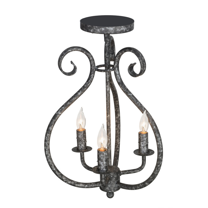 3 - Light Semi Flush Mount