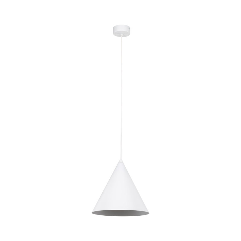 Luminaire suspendu CONO XL, Blanc, H 62 po x l 10 po