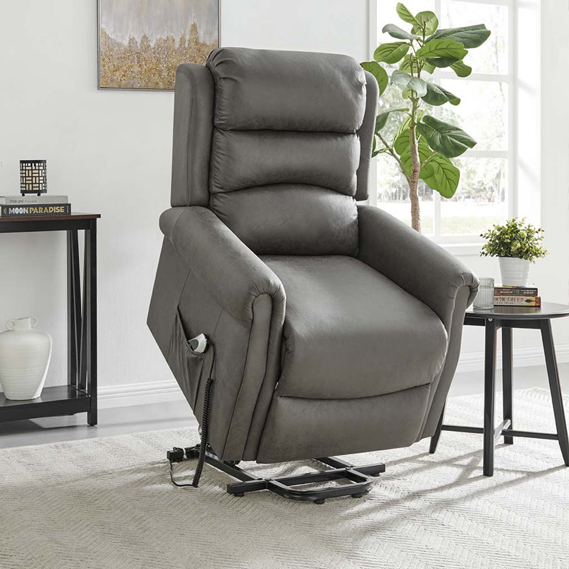 Clintonpark 82cm Wide Lift Assist Standard Recliner, Grey