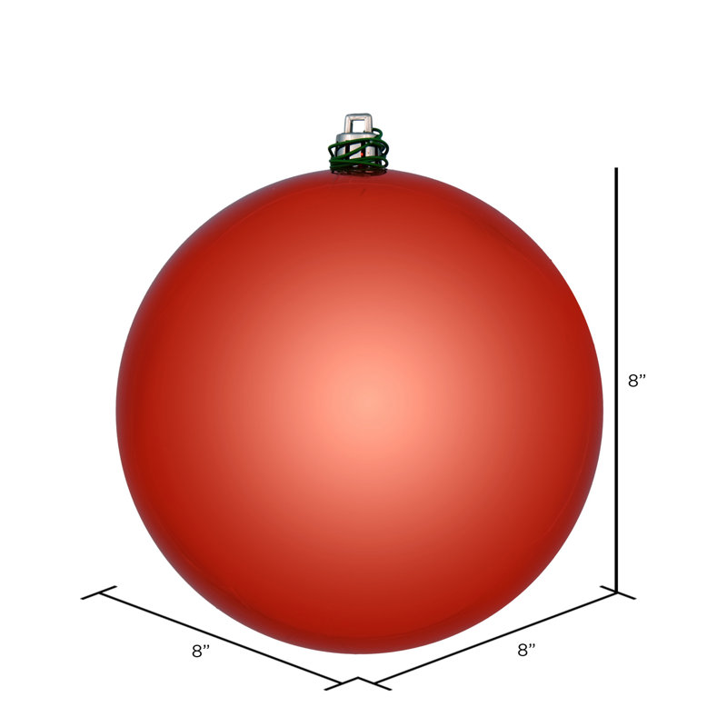 Décoration de boule décorative des Fêtes, H 12 po x l 12 po x P 12 po, Berry Red, 4