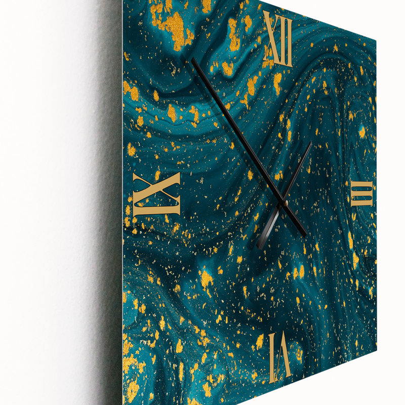 Horloge murale en marbre avec paillettes, Moyen
