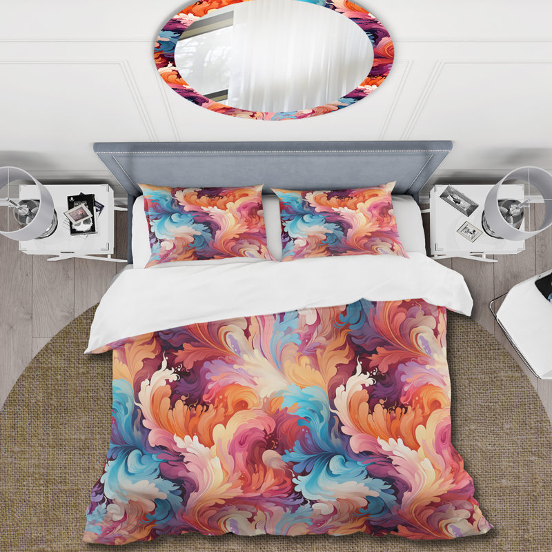 Literie à motif cachemire artistique II, Housse de couette pour très grand lit et 2 très
