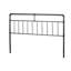 Tête de lit pour très grand lit avec structure en tube de fer, conception passepoilée, aspect noir mat, style industriel 49,18 po de hauteur, tuyau, finition, profondeur 78,89 po