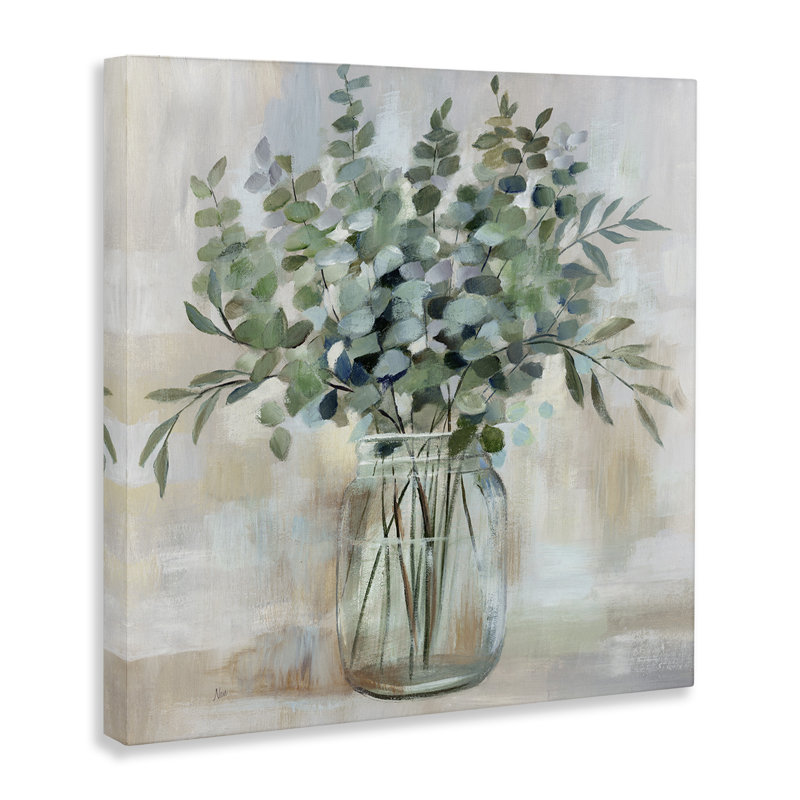 Art mural sur toile apaisant avec eucalyptus, H 24 po x l 24 po x P 1,5 po