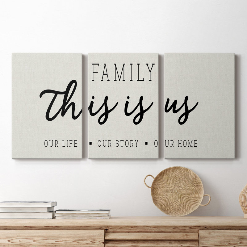 " Our Life Our Story Our Home " 3 - Pieces, 27" H x 54" W x 1" D