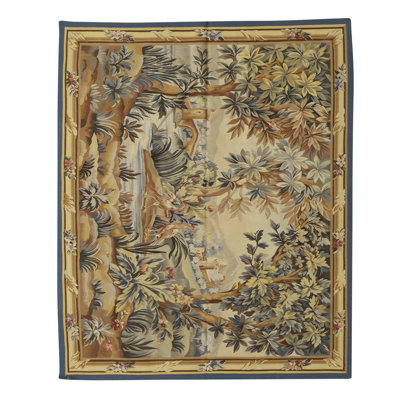 Hand-Knotted High-Quality Ivory Area Rug