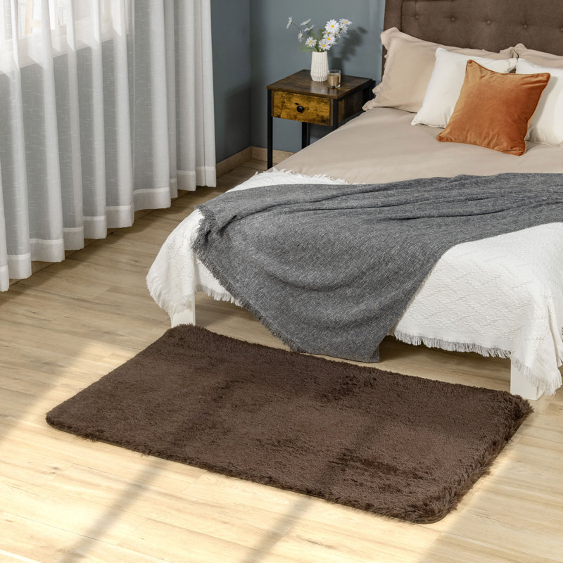 Aarica Solid Colour Area Rug, Rectangle 90 x 150cm