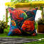 Indoor / Outdoor Animal Print Red Square Throw Pillow Cover