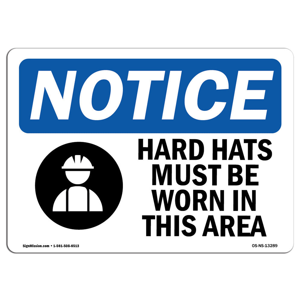 SignMission Hard Hats Must Be Worn in This Area Sign Wayfair