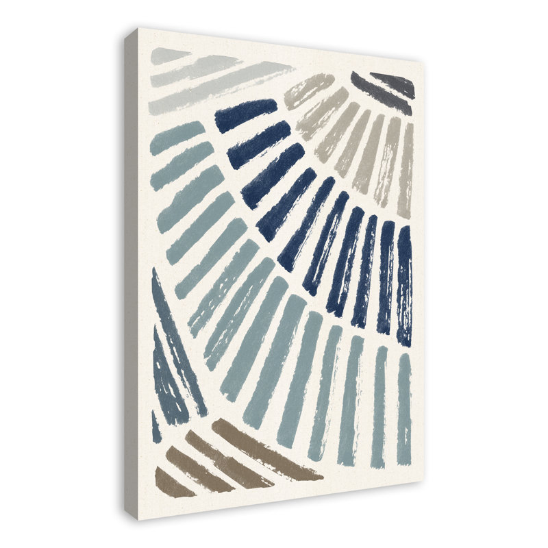 Blue Sun Rays - Peinture, Toile tendue, H 36 po x l 24 po x P 1,25 po
