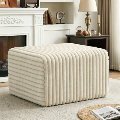 Repose-pieds modulable en flanelle de fourrure de lapine