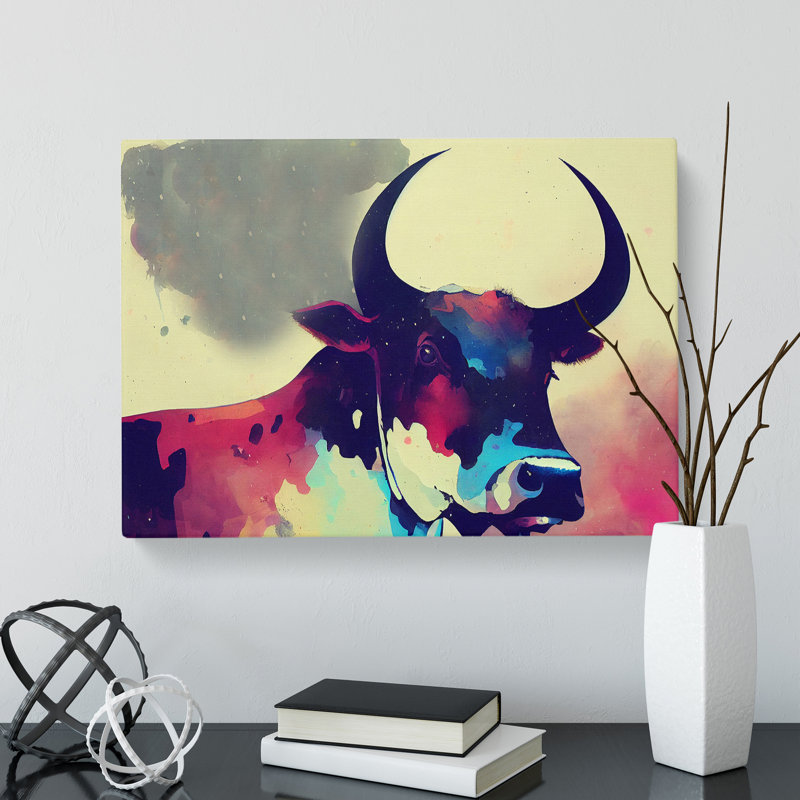 Cow Art Painting Vol.3 - Wrapped Canvas, 35cm H x 50cm W x 3cm D