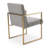 Krassen Fabric Metal Armchair Dining Chair