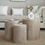 Ensemble de tables basses rustiques aspect bois avec bout Support pour plante, gigogne peu encombrante pour le salon