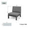 MIMO Aluminium Middle Sofa Module with Cushions