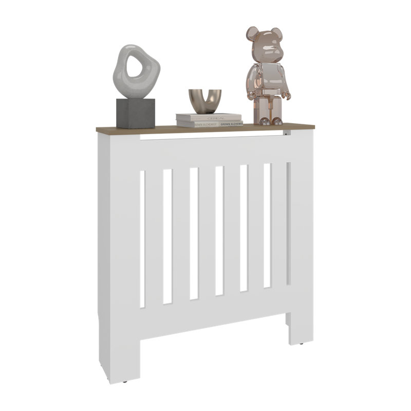 Couvercle de radiateur avec rangement Rio, NATURAL OAK AND WHITE