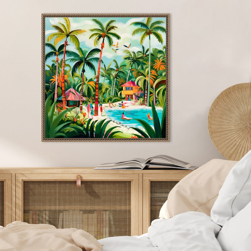 Impression sur toile encadrée, "Tropical Paradise Dreams II" par Lazar studio, H 22 po x l 22 po